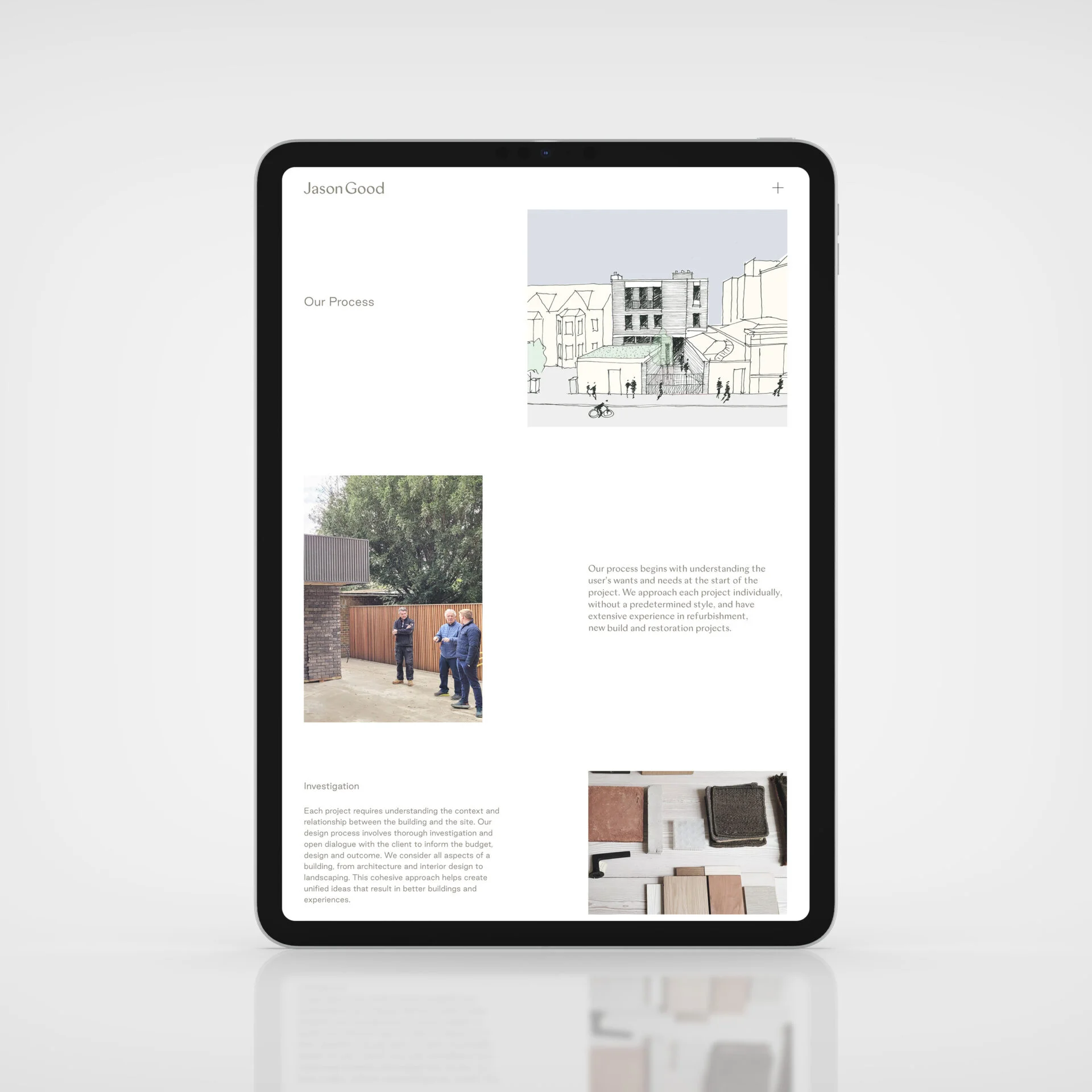Jason Good Website Tablet View Design By Soka Studio