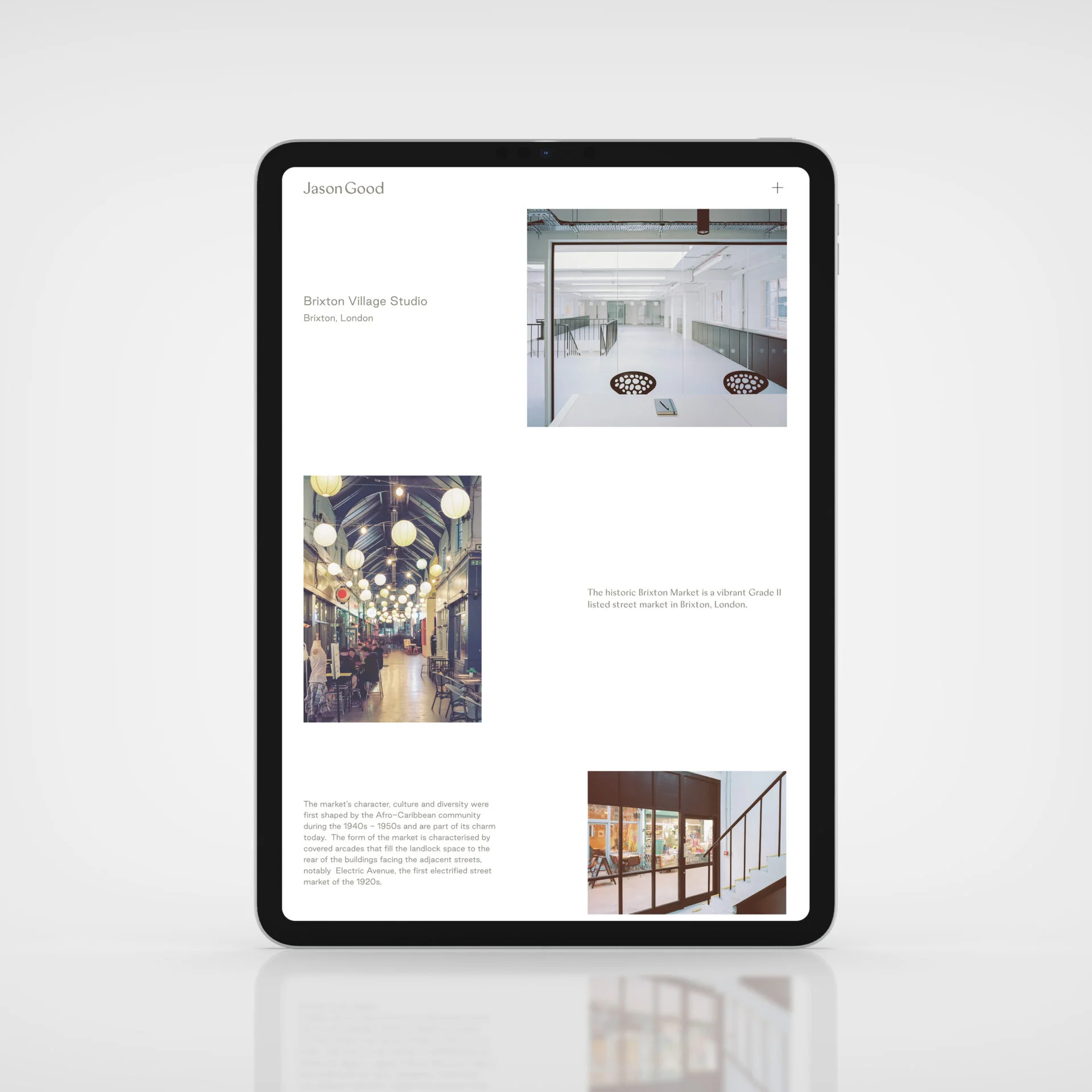 Jason Good Website Tablet View Design By Soka Studio